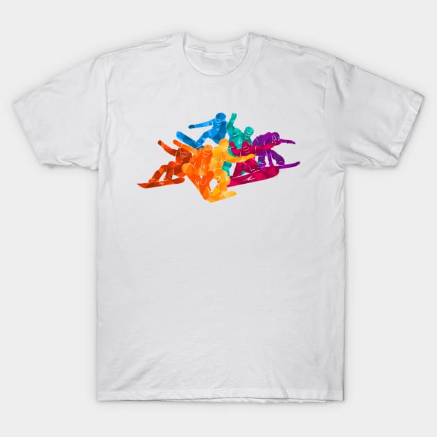 Snowboarding T-Shirt by Razym